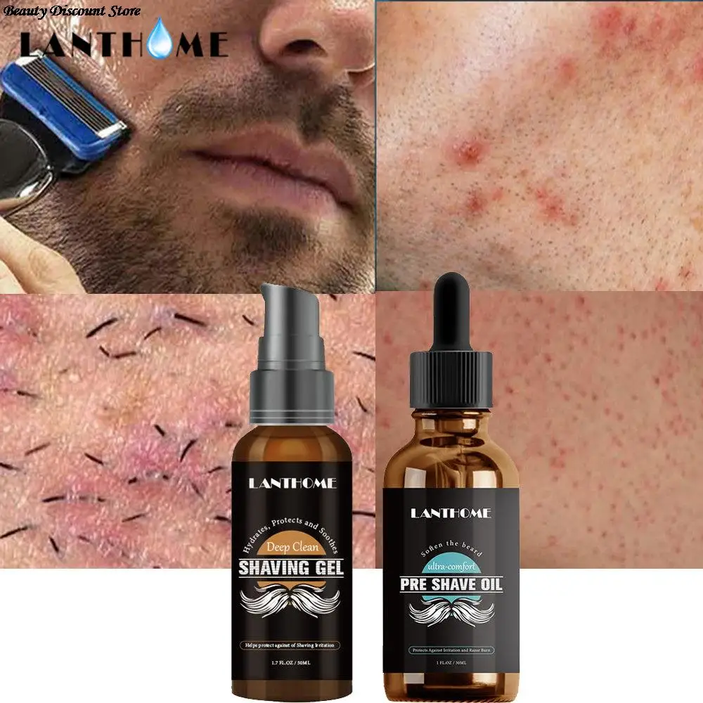 Natural Organic Men Beard Growth Oil Beard Wax Pre Shaving Gel Care Treatment For Man Home Liquid Hair Loss