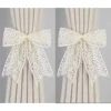 1PC French Princess Style Lace Bow Tie, Light Luxury French Handmade Thin Gauze, Beautiful Knot Curtain Buckle 2