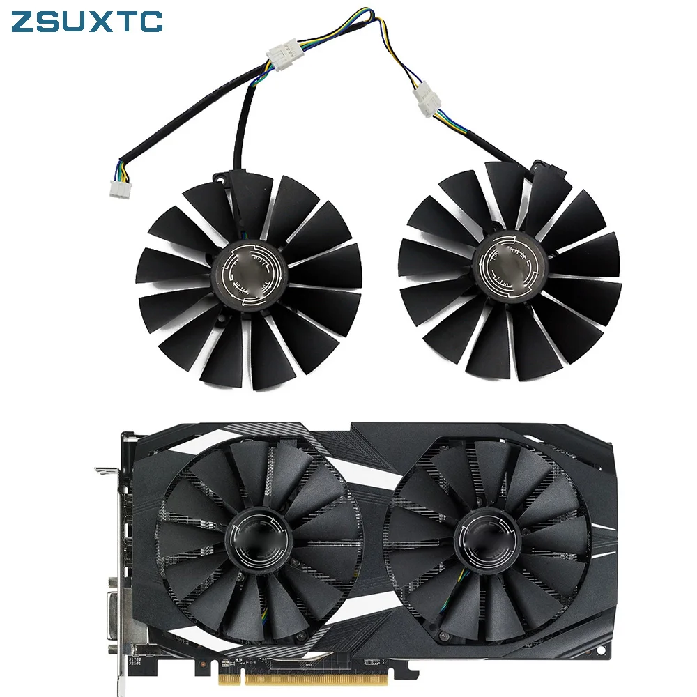 Ventilador de Vídeo para Jogos Refrigerador para Asus Strix rx 470 580 570 Gtx 1050ti 1070ti 1080ti T129215sm 95 mm
