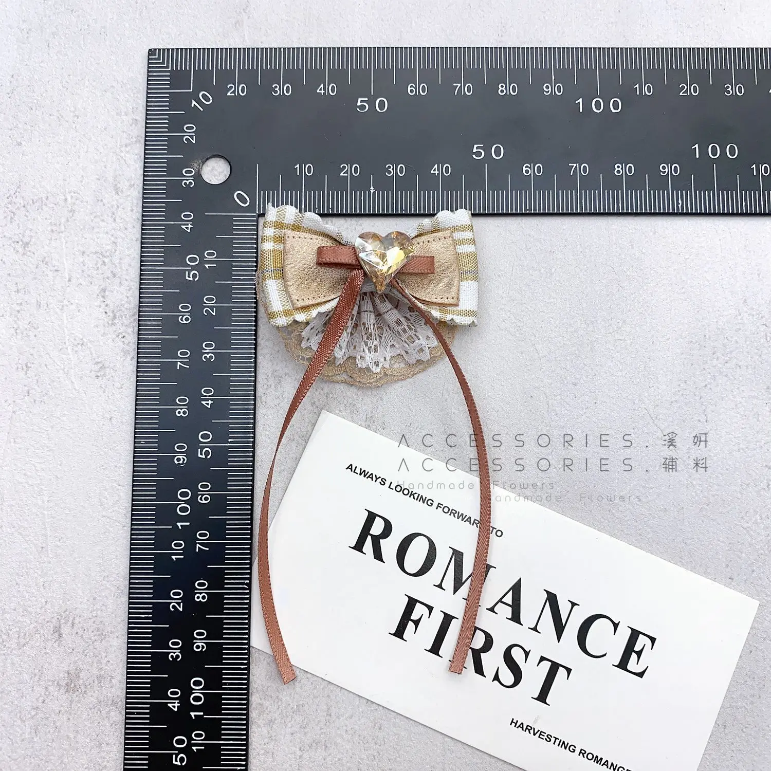 Women's Light Brown Bow Hair Clips - Cute Kawaii Sweet Fashion Accessories, Trendy Edge Clips, Versatile Gift