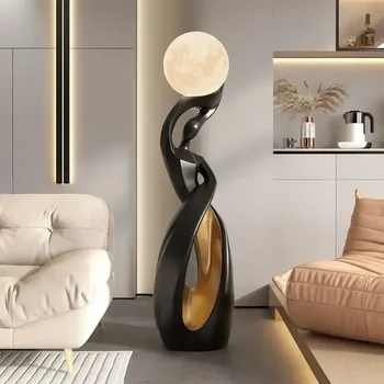Lampada da Terra LED Creativa per Soggiorno, Accanto al Mobile TV, Decorazione Casa, Scultura Astratta, Illuminazione Nordica per Camera da Letto