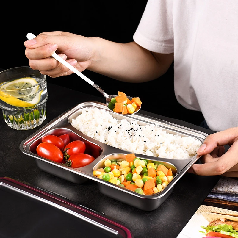 Double Box Microwaveable Stainless Steel Lunch Box - Microwaveable/Divided  Dinner Plate - Shop LiFE RiCH Lunch Boxes - Pinkoi