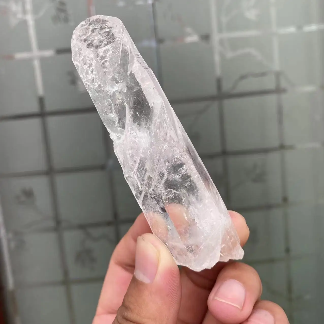 Natural White Clear Quartz Crystal Wand Healing Reiki Crystal Original Skeletal Crystal Point Specimen Home Decor Minerales 6