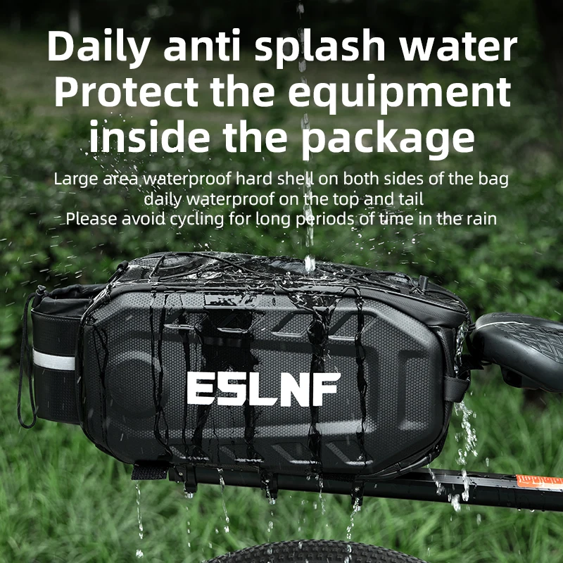 Waterproof Hard Shell 17L Bike Bag with Large Capacity for Mountain and Road Riding