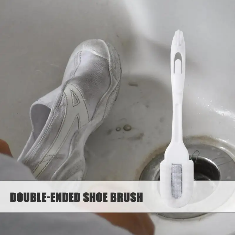 Shoe Scrubber Brush Double-Ended Shoe Scrubbing Cleaning Brush Soft Bristle Laundry Brush for Tennis Shoes Sneaker Cleaning