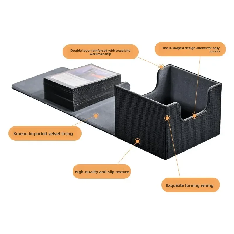 MapBox -doos game storage box fits 100 with one sharpened PU magnetic card pack for TCG cards