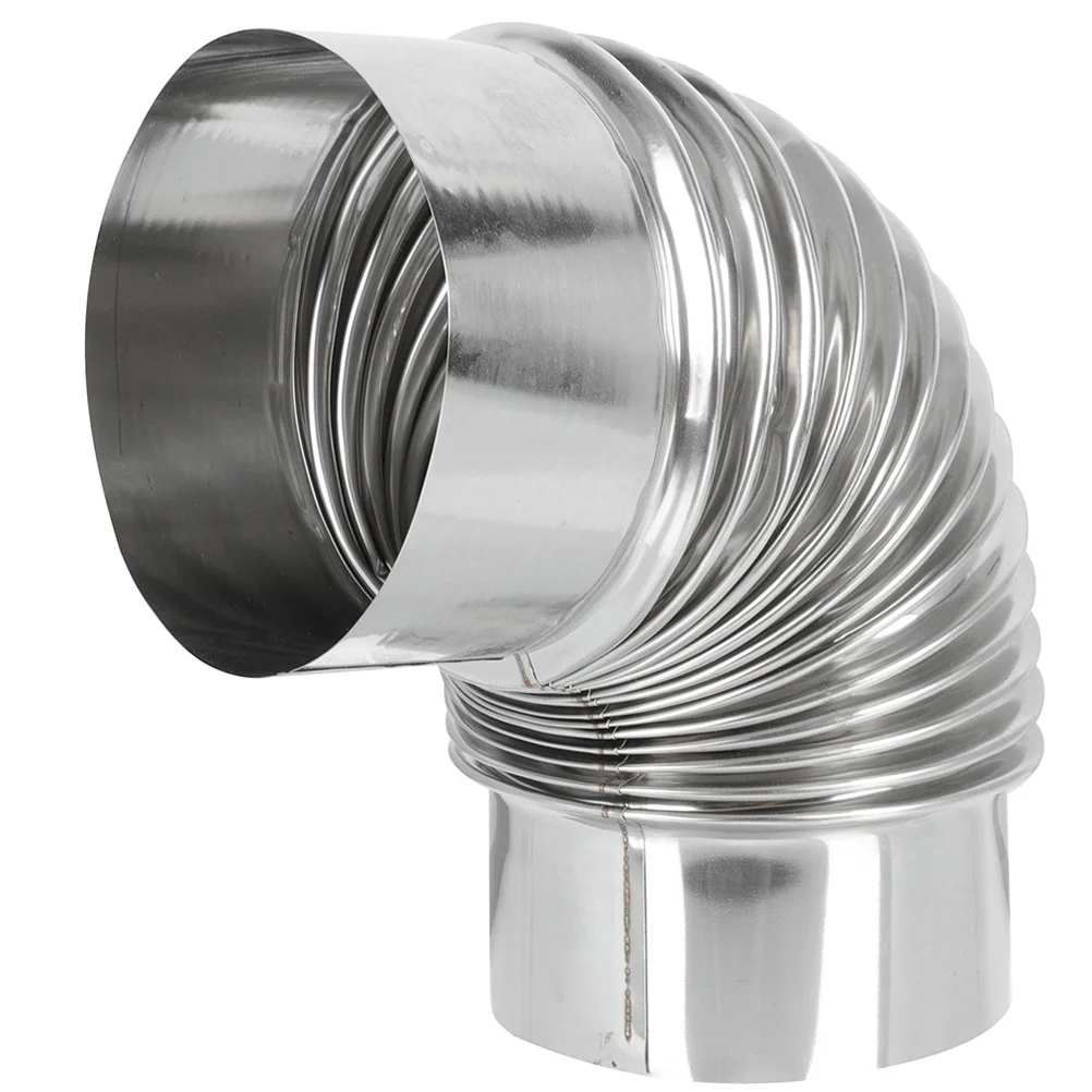 

Stove Chimney Flue Smoke Pipe Stainless Steel Heating Stove Flue Elbow Exhaust Pipe