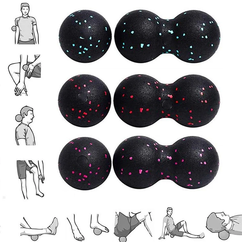Massage Ball Fitness Ball EPP Lacrosse Myofascia Ball Peanut Massage Ball High Density Lightweight Fitness Body Fascia Exercise Relieve Pain Yoga