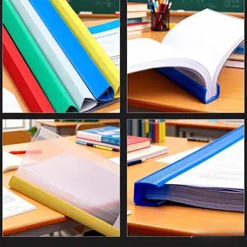 Raccoglitori a Leva A4, Confezione da 10 | Cartelle portadocumenti colorate e portatili per rapporti, curriculum vitae e organizzazione dell'ufficio - Materiale in PVC