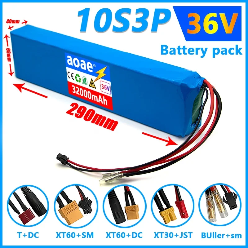 스쿠터 배터리, 10S3P 18650 배터리 팩, 500W 36v 리튬 전기 자전거 배터리, 충전식 배터리, 36v 파티네트
