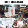 LEADLOONG Transparent Parts Bin 6/24pcs 13.5x10.5x7.6cm/5x4*3inch Classified Storage Box In Maintenance Workshop Garage Tool Bin 5