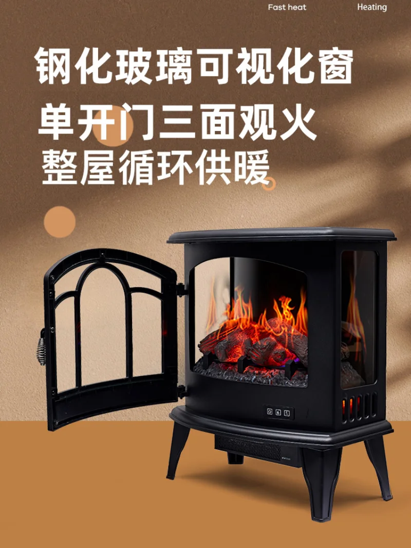 American Electric Fireplace Home Fireplace Heater Living Room Decoration Small  Electric Fireplace 3d Simulation Flame Heater - AliExpress