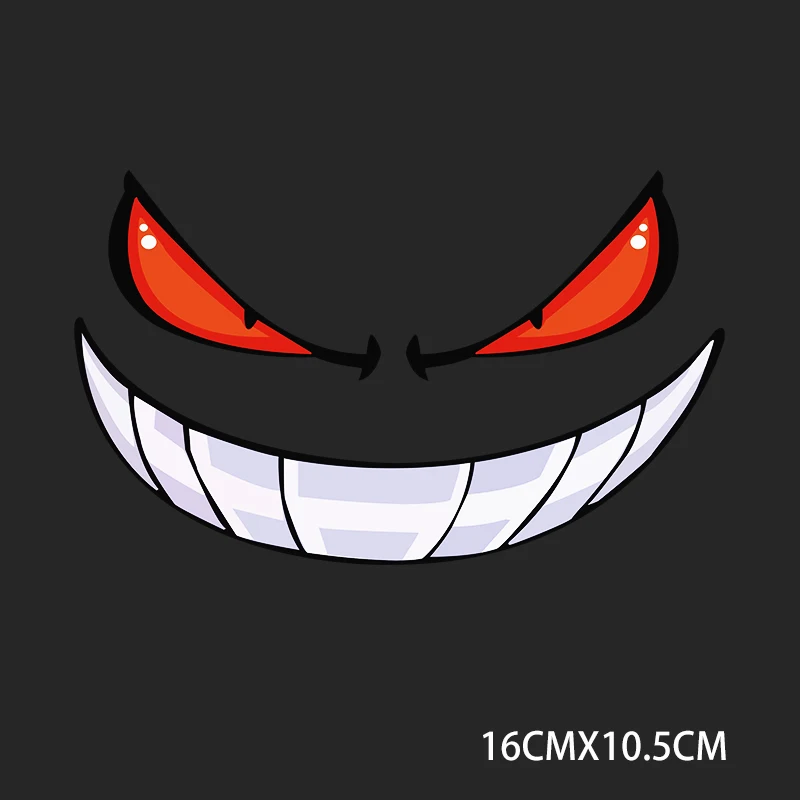 Waterproof Reflective Devil Stickers for Vehicles - Fun and Humorous Design