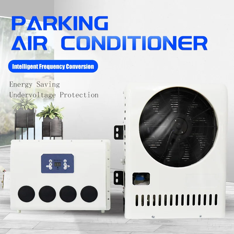 For Truck Sleeper Excavator Trailer Cabin DC 12v 24v Battery Powered Electric Split Air Conditioner