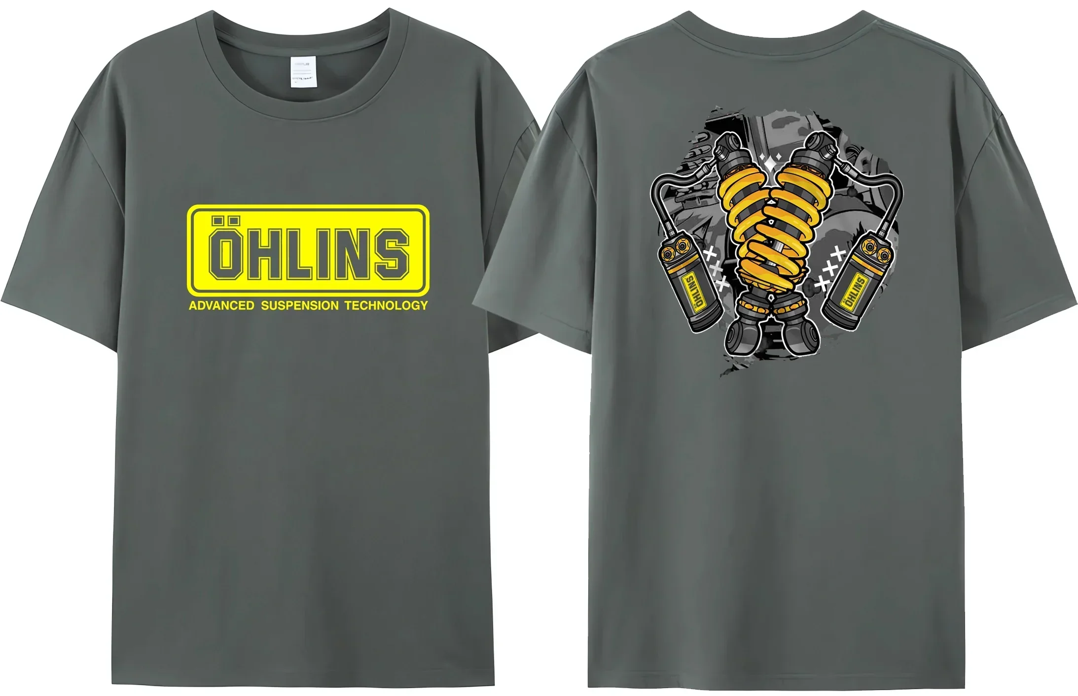 

Мужская Спортивная Футболка Ohlins, Спортивная футболка для гонок, двусторонняя ударная футболка Ohlins RXF34 M.2, Мужская футболка с принтом, удобная футболка