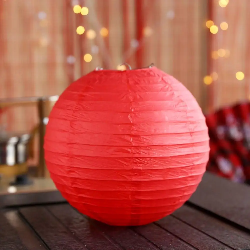 

Праздничные фонари на весну, китайские новогодние фонари, 16 шт., бумажные фонари для праздника Весны, Элегантный Круглый Китайский Декор для дома