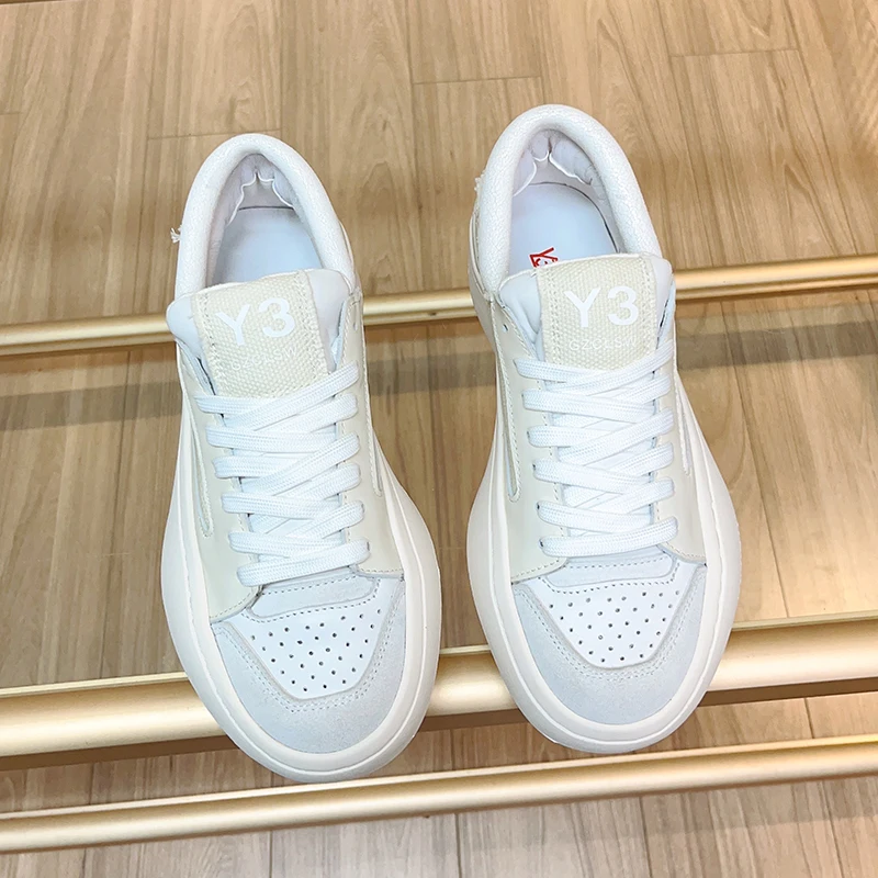 Handcrafted Leather Casual Shoes Man Woman Unisex Trainers Platform Sports Shoes Men's Breathable Trainers Heighten Sneakers 4