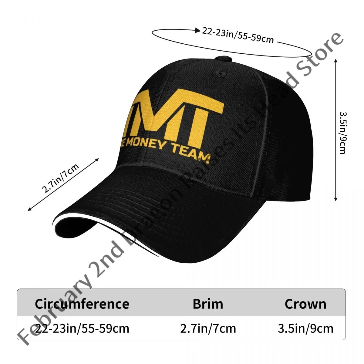 TMT The Money Team Funny Baseball Men Polyester Hats Adjustable Hat Universal Casual Cap Truck driver Hat