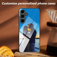 Custom Photo Mirror Glass Phone Case for Samsung Galaxy A57/A37/A17/A16/A15/A14/A13 5G/A04S/A05S/A56/A55/A54/A35/A34/F/M 3