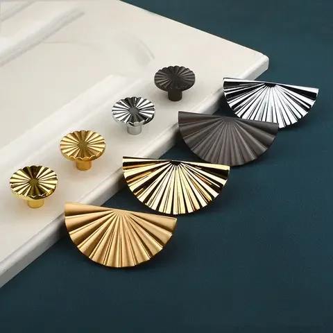 

Innovative 1 pcs Gold Round Shape Rectangle Wardrobe Decor Door Handles Furniture Hardware Dresser Knobs Wardrobe Pulls