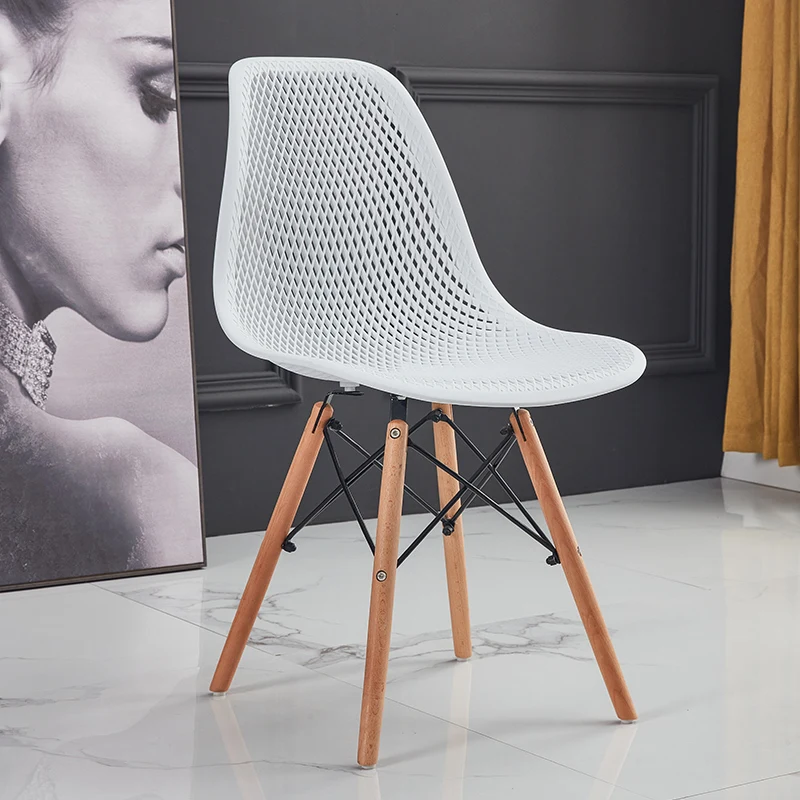 Description Picture 2 of itemAccents Nordic Dining Chair Bedroom Modern Backrest Simple Dining Chair Originality Stool Muebles Hogar Balcony Furniture QF50DC