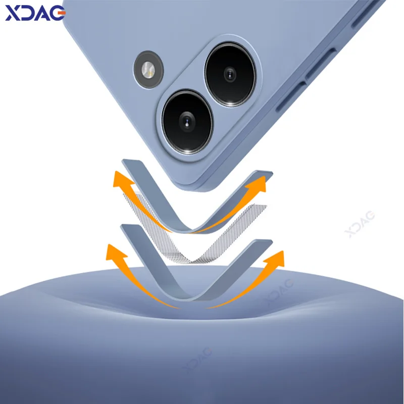 Minimalist Design Liquid Silicone Case with Camera Protection and Straight Edges