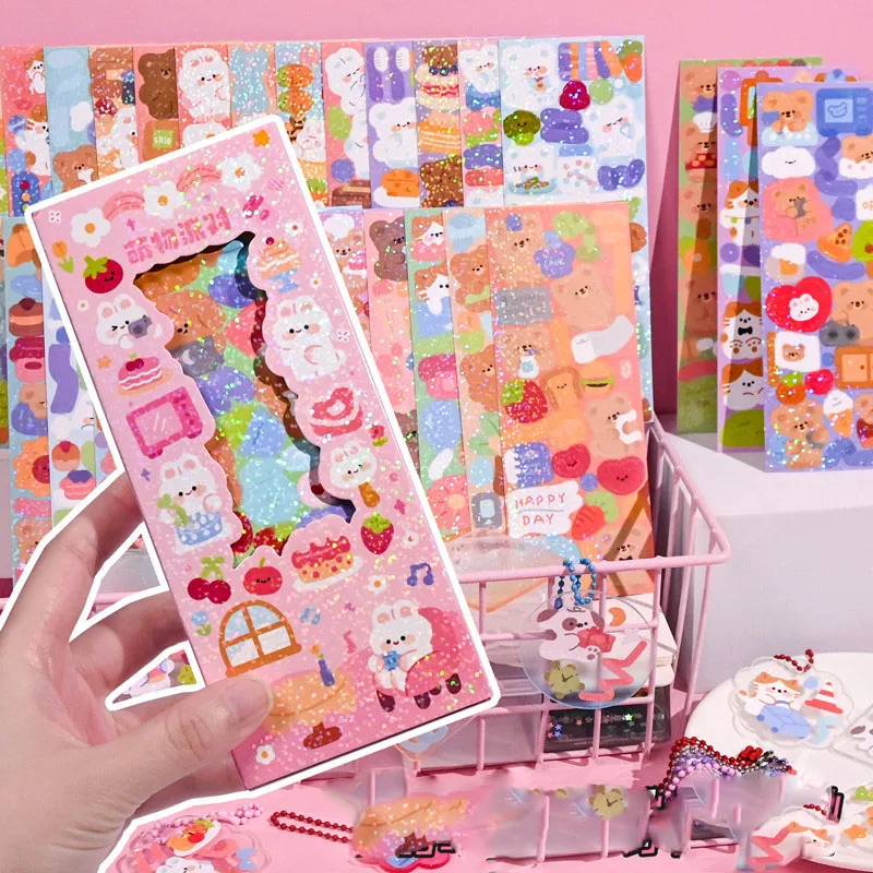 

SKYSONIC BOBO 50pcs Junk Journal Stickers Decor Scrapbooking Lable Idol Kpop Stationery Postcards Kawaii Sticker Suppli