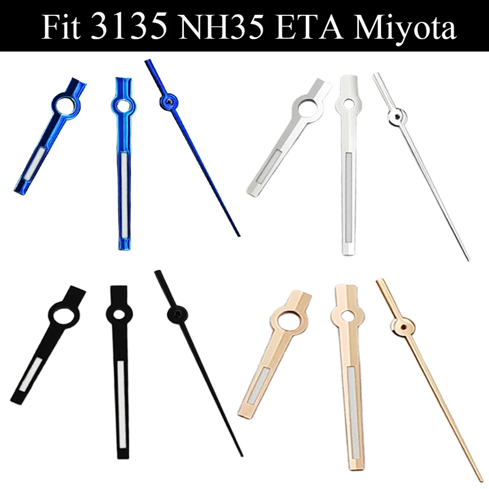 Lancette ETA Orologio In Argento Lancette Lume Adatte NH35 NH36 - Foto 4