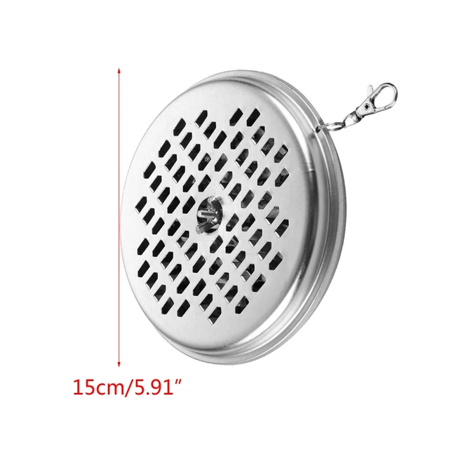 Többfunkciós Szúnyog Tekercs Tálca Horgászathoz Hordozható Beltéri Kültéri Szúnyogos Füstölő Doboz Fém Kerek Állvány Tányér - Image 6