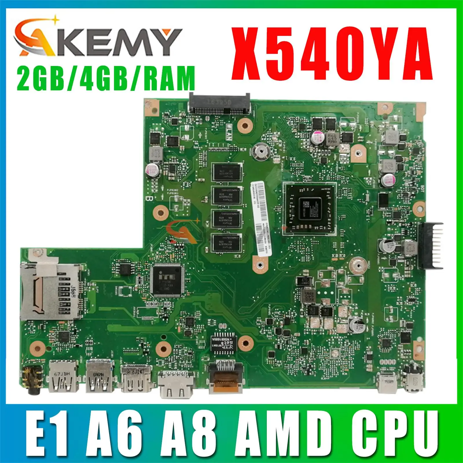 

X540YA Mainboard For ASUS Vivobook X540Y R540YA F540YA A540YA D540YA Laptop Motherboard AMD CPU 2GB/4GB/RAM MAIN BOARD