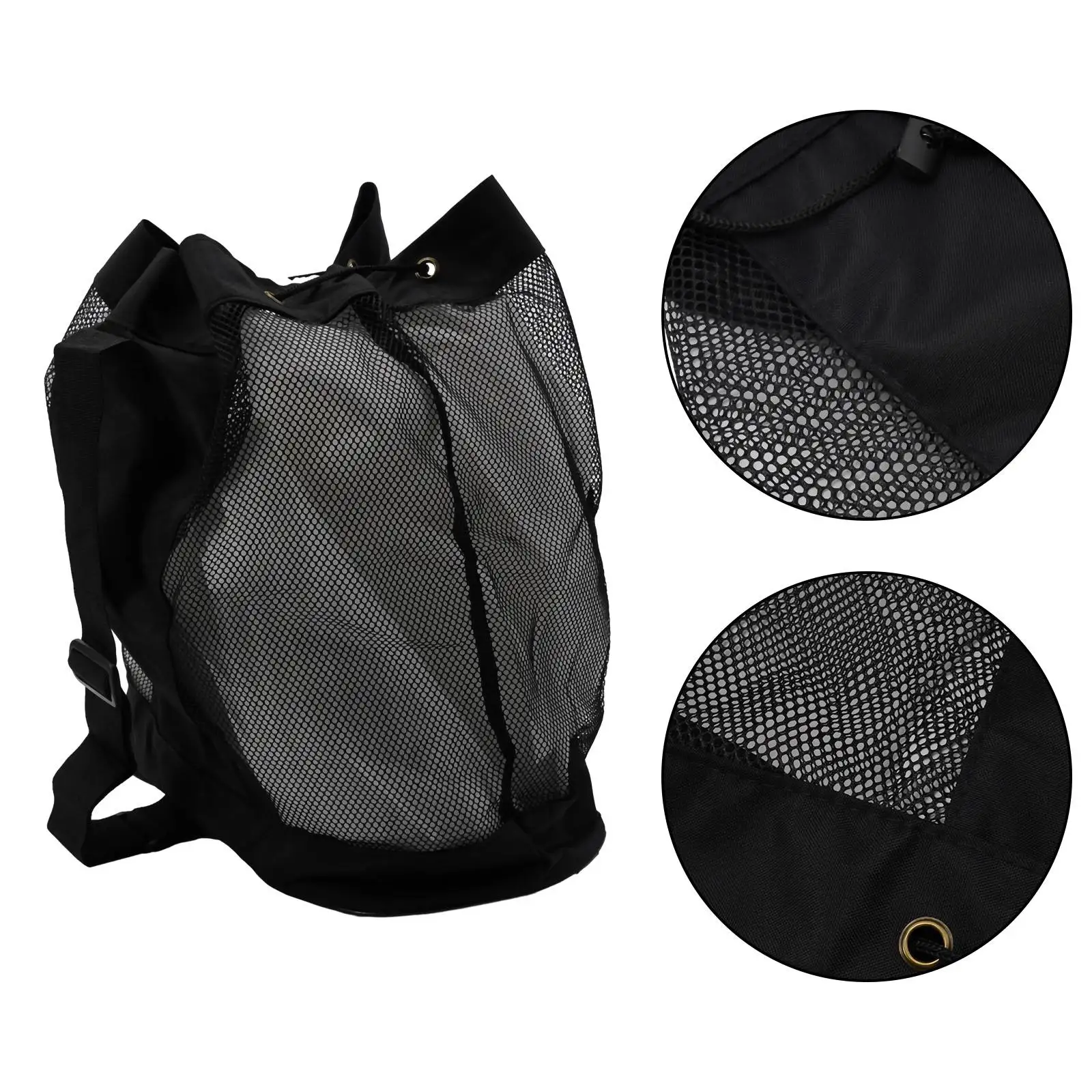 

Ball Mesh Bag Moisture-proof Waterproof Basketball Black Breathable Convenient Durable Football Net Oxford Cloth