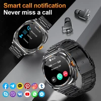LIGE New 2 in 1 TWS Wireless Headset Smart Watch Bluetooth Call 1.53" AMOLED Screen 400mAh Battary Waterproof Sports Smartwatch 2