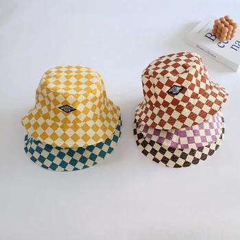 Kids Checkerboard Bucket Hat 1