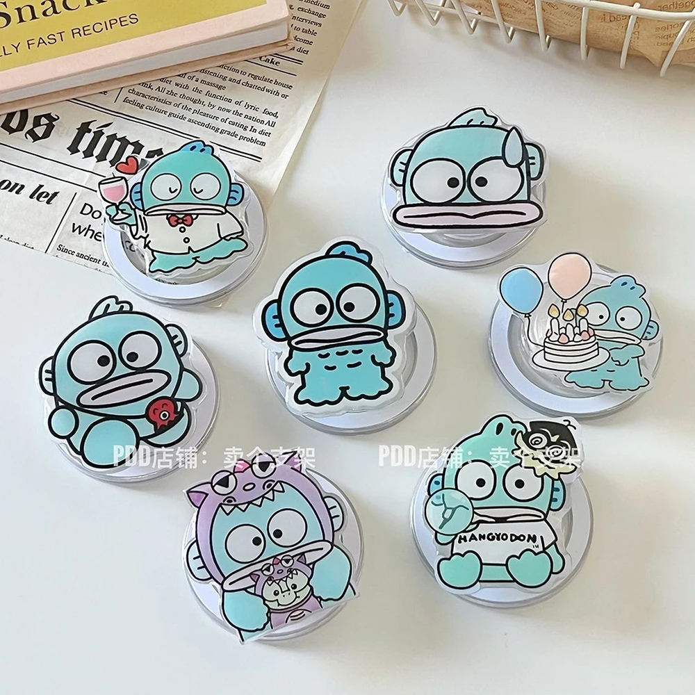 

Новинка Kawaii Sanrio Hangyodon переносной держатель для телефона Выдвижная подставка украшения для стола милые подарки для девочек