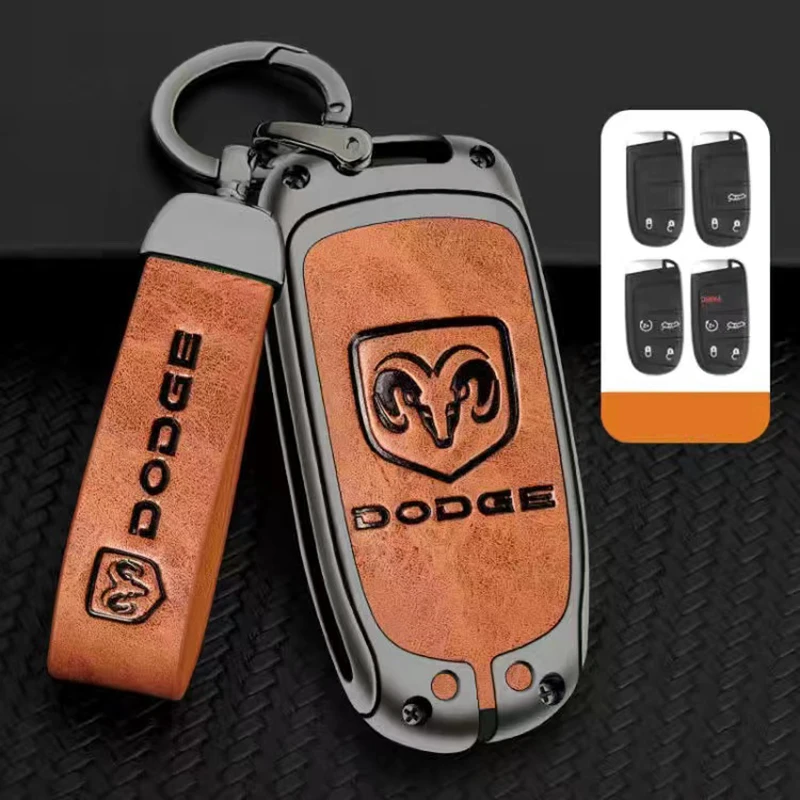 Car Key Case With Keychain Car Key Cover Shell Fob For Dodge Ram 1500 ...