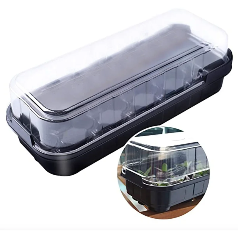 

12 Hole Nursery Pot Plant Seed Grow Box Plant Germination Box Plastic Pots for Plants Garden Seedling Tray Gardening Equipment