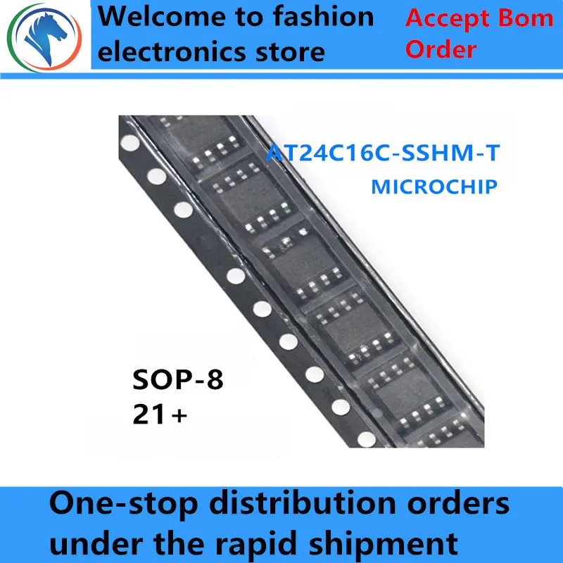 1000PCS New and Original SOP 24C16 SOP8 AT24C16C-SSHM-T new and original  AT24C16
