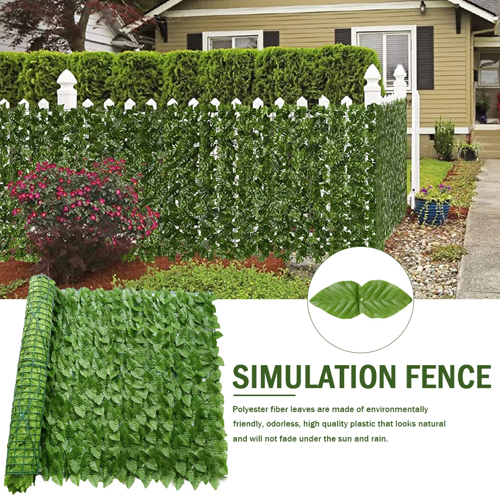 0.5x0.5m Artificial Hedge Multifunctional Faux Privacy Fence Screen Wall Landscaping Fake Leaves Outdoor Backyard Balcony Decor