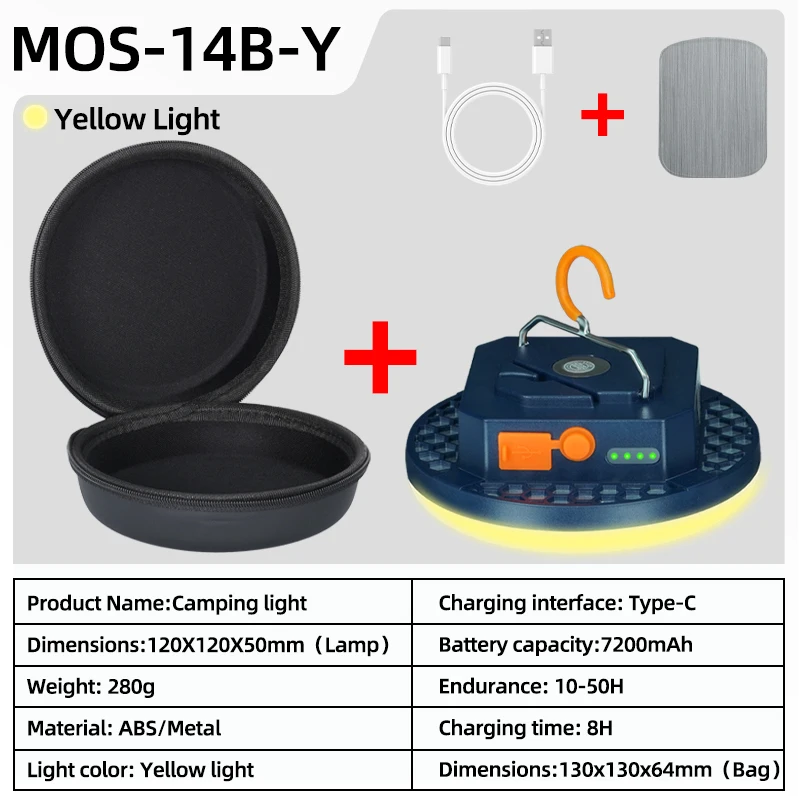 Rechargeable 30W LED Tent Lantern - Portable High-Power Outdoor Camping Light