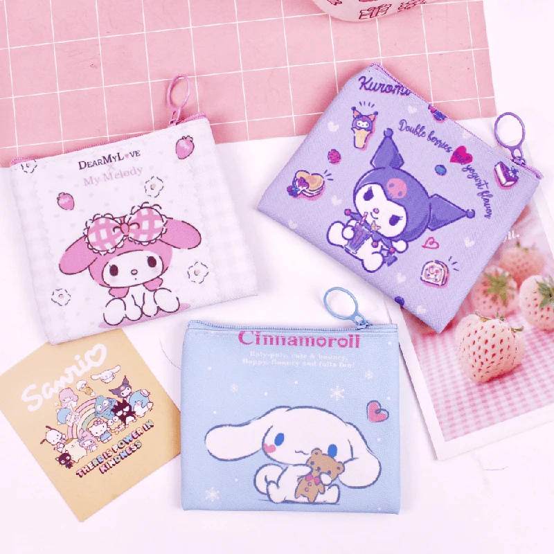 

Coin Wallet Printed Pu Melody Cute Wallet Keychain Storage Bag
