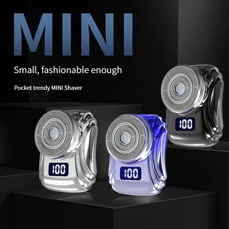 남성용 휴대용 자동차 면도기, USB 충전, 건식 습식 수염 면도, 미니 포켓 면도기, 여행용 방수 면도기