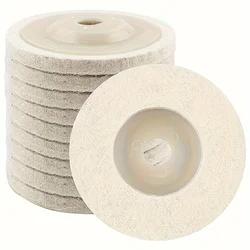 Ultimate Mirror Polishing Discs - Versatile Felt Wheels for Stainless Steel, Woodworking, and Glass Finishing (10pcs)