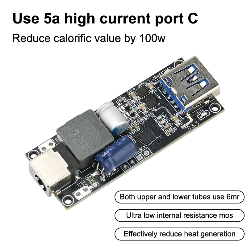 1pcs DC 6-30V 100W SW3518 Charging Module Vehicle Desktop Charger Motherboard Multi-Protocol High-Power Quick Charging Module