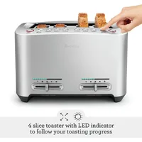 4-Slice BTA840XL Die-Cast Smart Toaster, Brushed Aluminum 2