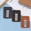 Thin Leather Money Clip Mini Wallet Men Credit Card Slot Slim Bills Metal Cash Clamp For Man Small Billfold Holder 2