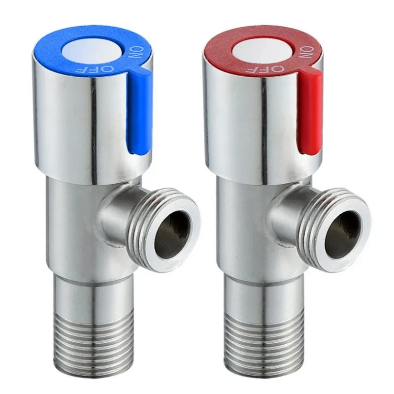 Stainless Steel Hot Cold Inlet Valve Toilet Filling Angle Valves Sink Basin Water Heater Faucet for Kitchen Bathroom Accessories