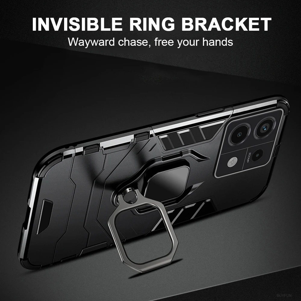 For Xiaomi Redmi Note 13 Pro 5G Case Anti-Knock Kickstand Magnet Armor Back Cover Redmy Note13 Pro Plus 5G 4G Shockproof Coque