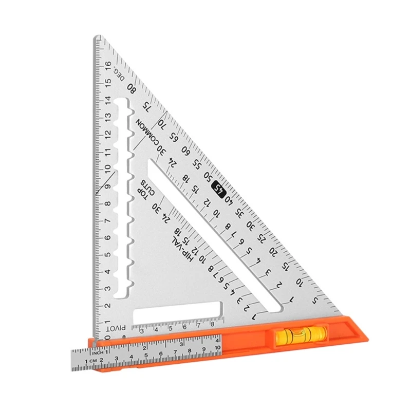 

Carpenter Square Multifunctional Protractor Angles Try Square 45 & 90 Degree Angles Marking Gauges with Level & Ruler Dropship