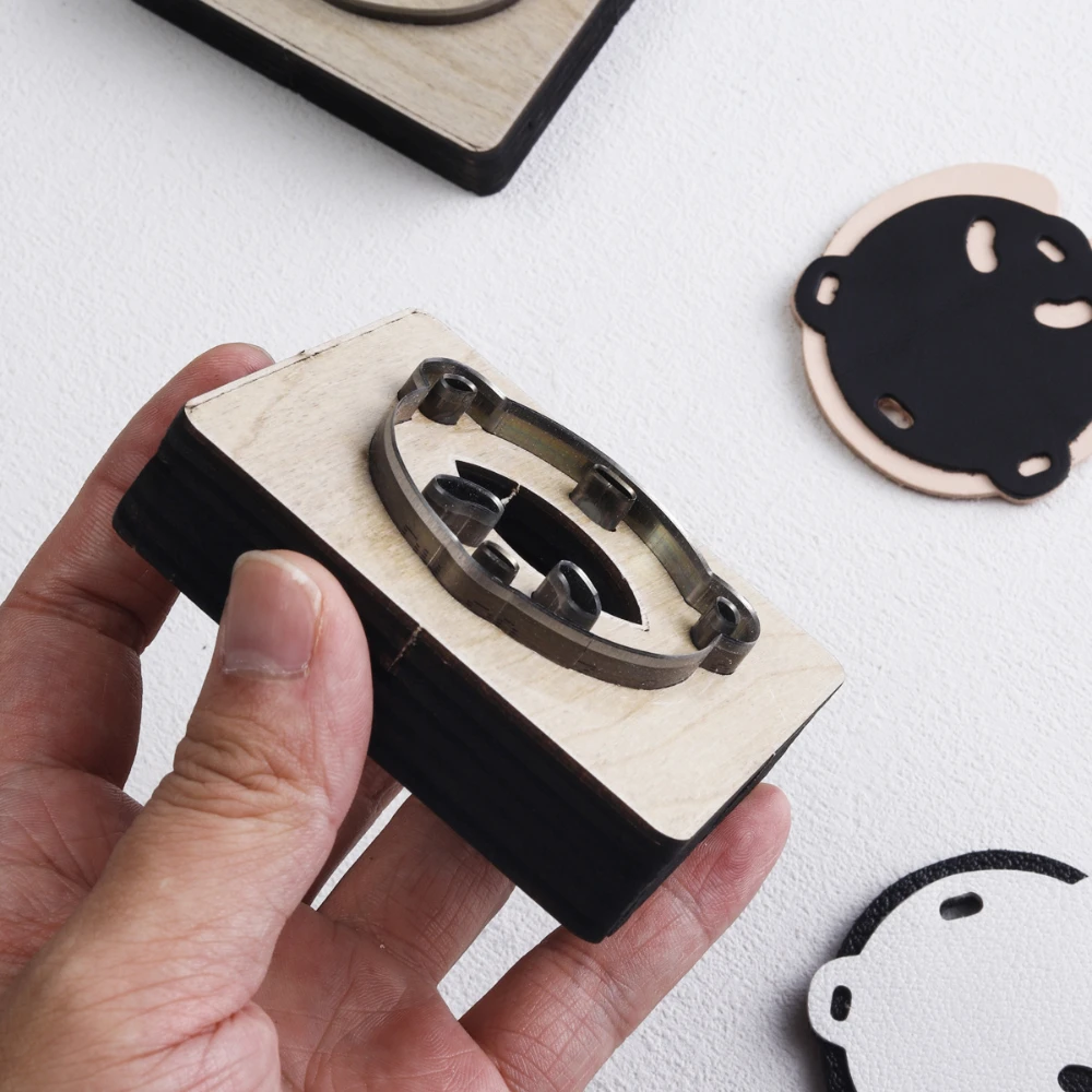 Die Cutting Knife Panda Shape Handcraft Beginner Hanging Decoration Wooden Base Tailor DIY Stable Manual Tool Punching Template