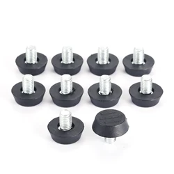 10pcs/set Furniture Levelers Feet M6/M8*23mm Adjustable Diameter Screw Balance Stem for Rack Table Chair Beg Sofa Protect Floor